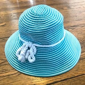 Scala packable blue sun hat beach